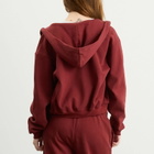 SKIMS Women's Cotton Fleece Classic Zip Up Hoodie in Merlot