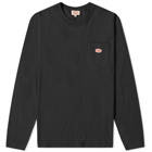 Armor-Lux Men's Long Sleeve Logo Pocket T-Shirt in Black