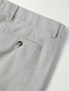 AMI PARIS - Slim-Fit Tapered Wool Trousers - Gray