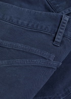 Nili Lotan Shon Barrel-leg Stretch-cotton Trousers Navy