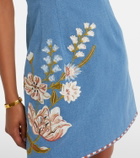 Veronica Beard Chester floral denim minidress