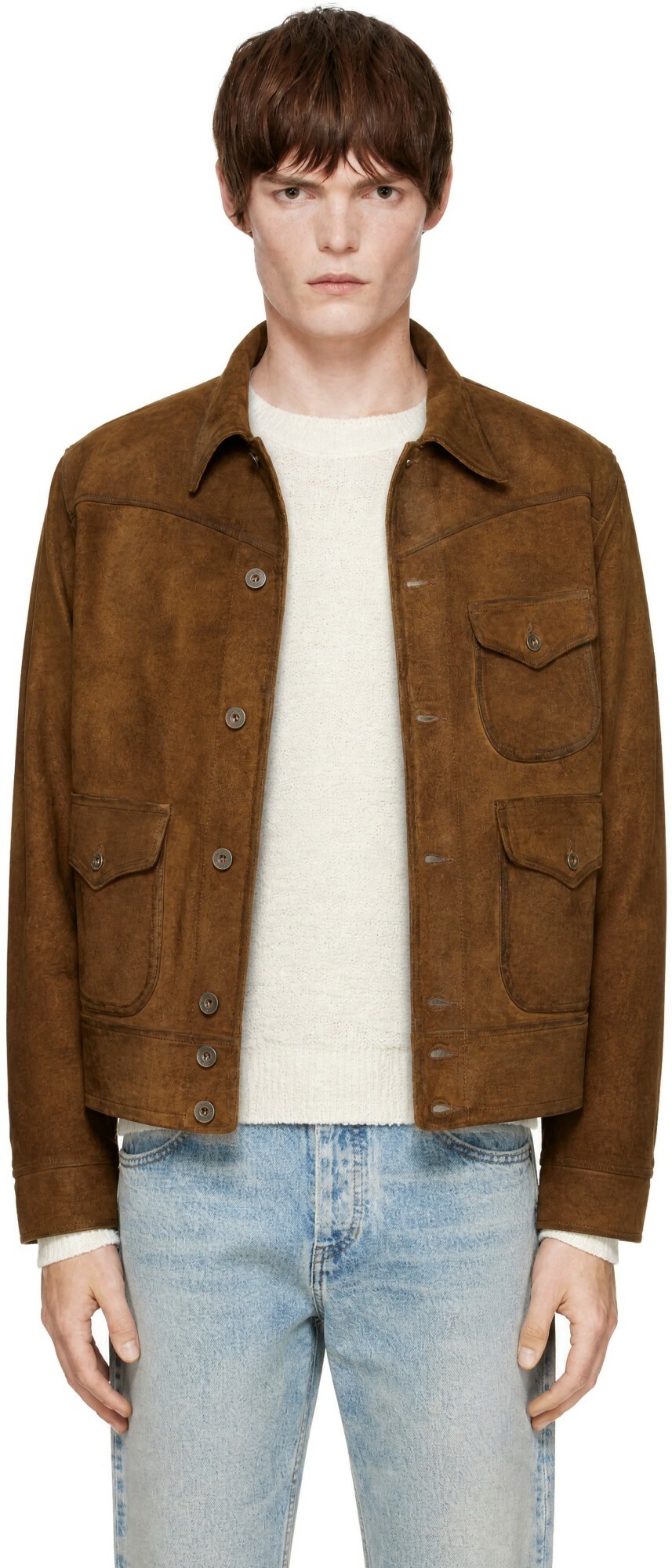 RRL Brown Roughout Suede Jacket