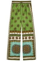 Alemais Contina Printed Wide-leg Satin Trousers Multicoloured