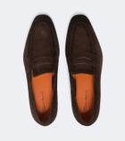 Santoni Gregor suede penny loafers