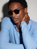 SAINT LAURENT - Squared-Frame Metal Sunglasses