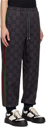 Gucci Gray Jumbo GG Sweatpants