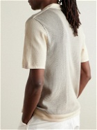 Rag & Bone - Harvey Camp-Collar Jacquard-Knit Cotton-Blend Shirt - Neutrals