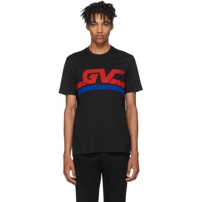 Givenchy Black GV World Tour Jersey T-Shirt Givenchy