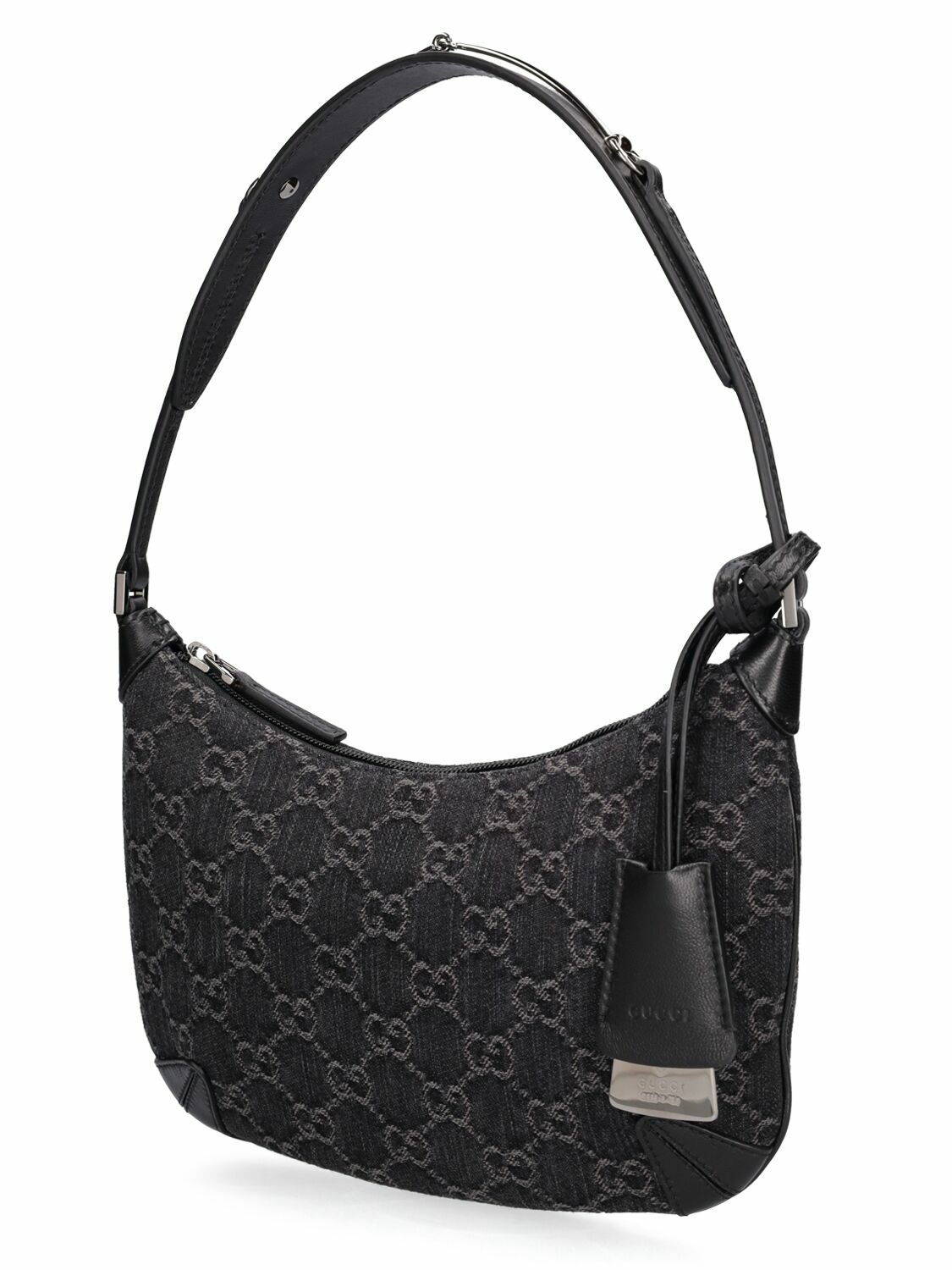 GUCCI - Small Slim Horsebit Gg Denim Bag