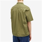 Universal Works Men's Recycled Poly Short Sleeve Shirt in Olive