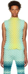 Chet Lo SSENSE Exclusive Blue & Yellow Leeloo Tank Top