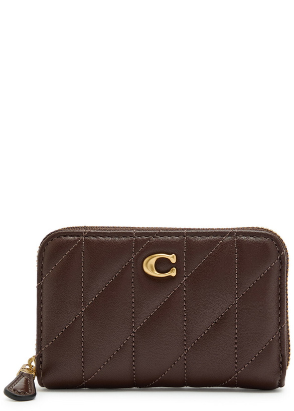 Photo: Coach Pillow Quilted Leather Wallet - Brown - One Size