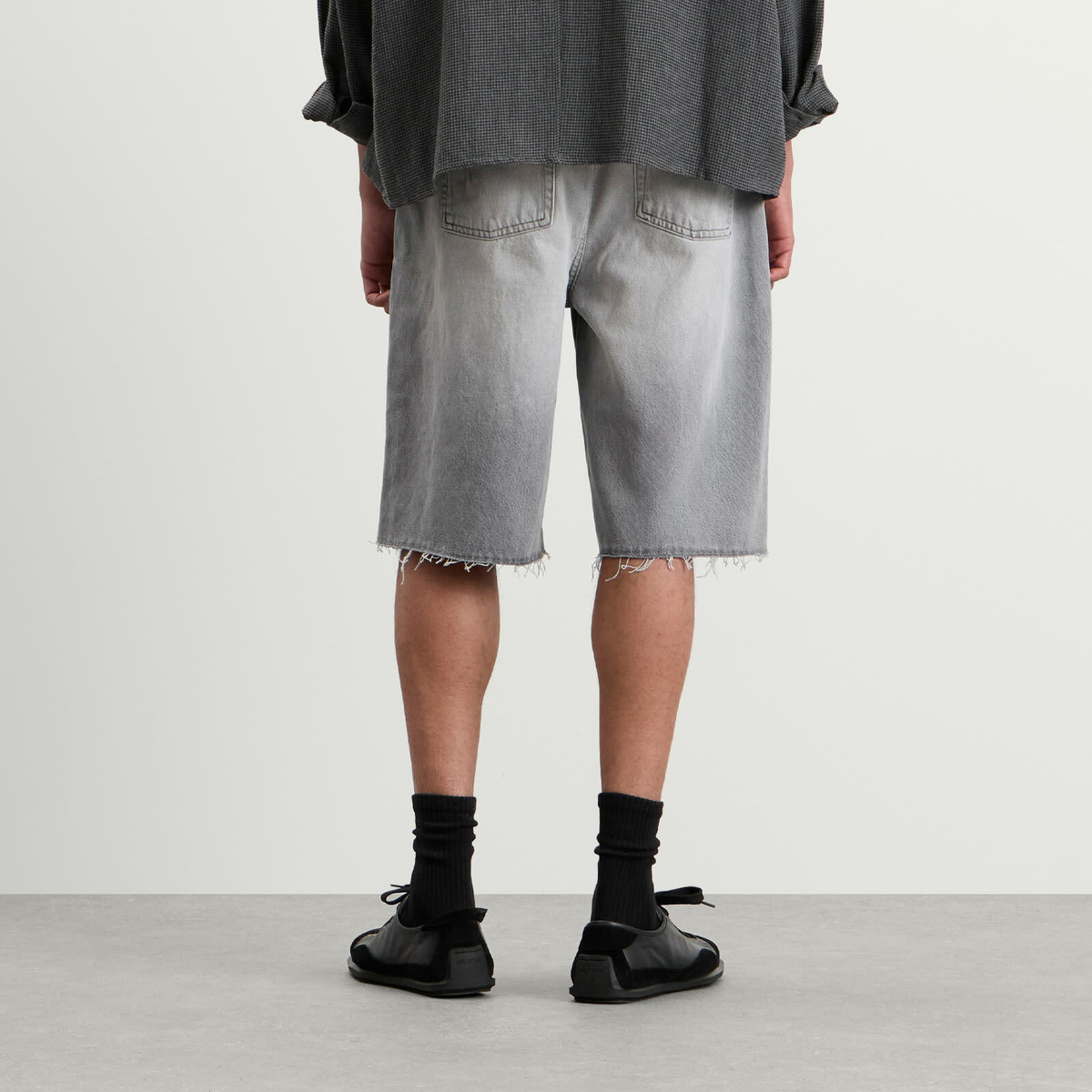 Won Hundred Men's Kayce Denim Shorts in Bright Black