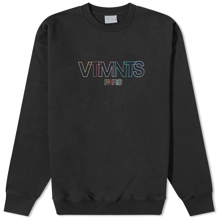 Photo: VTMNTS Men's Outline Logo Crew Sweat in Black