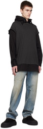 MM6 Maison Margiela Black Layered Hoodie