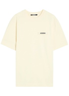Jacquemus Le T-shirt Logo-embroidered Cotton T-shirt Beige