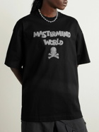 Mastermind World - Oversized Logo-Print Cotton-Jersey T-Shirt - Black