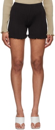 PRISCAVera Black Pleated Shorts