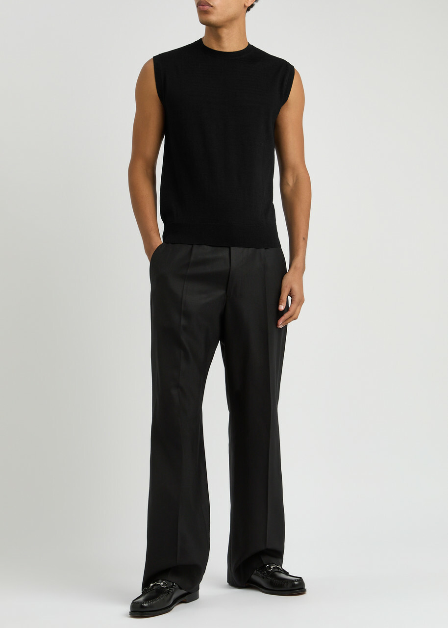 Dries Van Noten Mirror Cotton Vest Black
