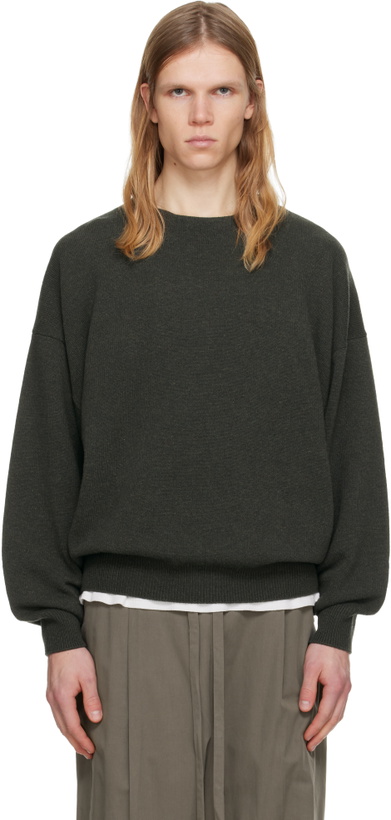 Photo: Fear of God Green Edge Knit Crewneck Sweater