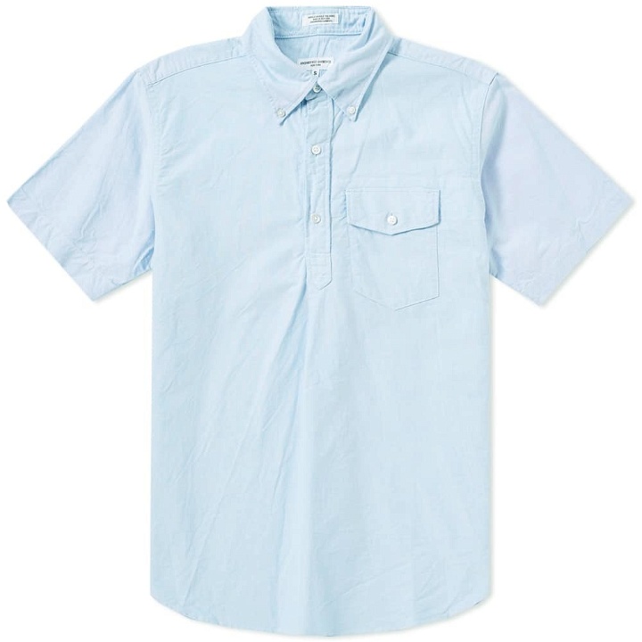 Photo: Engineered Garments Short Sleeve Popover Shirt Blue