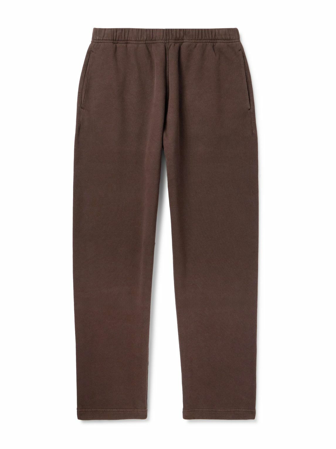 Stone Island - Marina Tapered Organic Cotton-Jersey Sweatpants - Brown