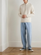Sunspel - Cotton-Jersey Half-Zip Sweatshirt - Neutrals