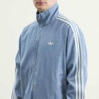 Adidas Men's Denim Firebird Track Jacket in Light Blue