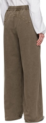 Acne Studios Brown Embroidered Logo Lounge Pants