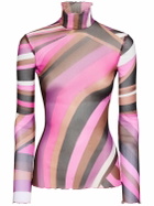 PUCCI Printed Sheer Long Sleeve Top