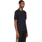 Gucci Navy Feline Head Web Polo