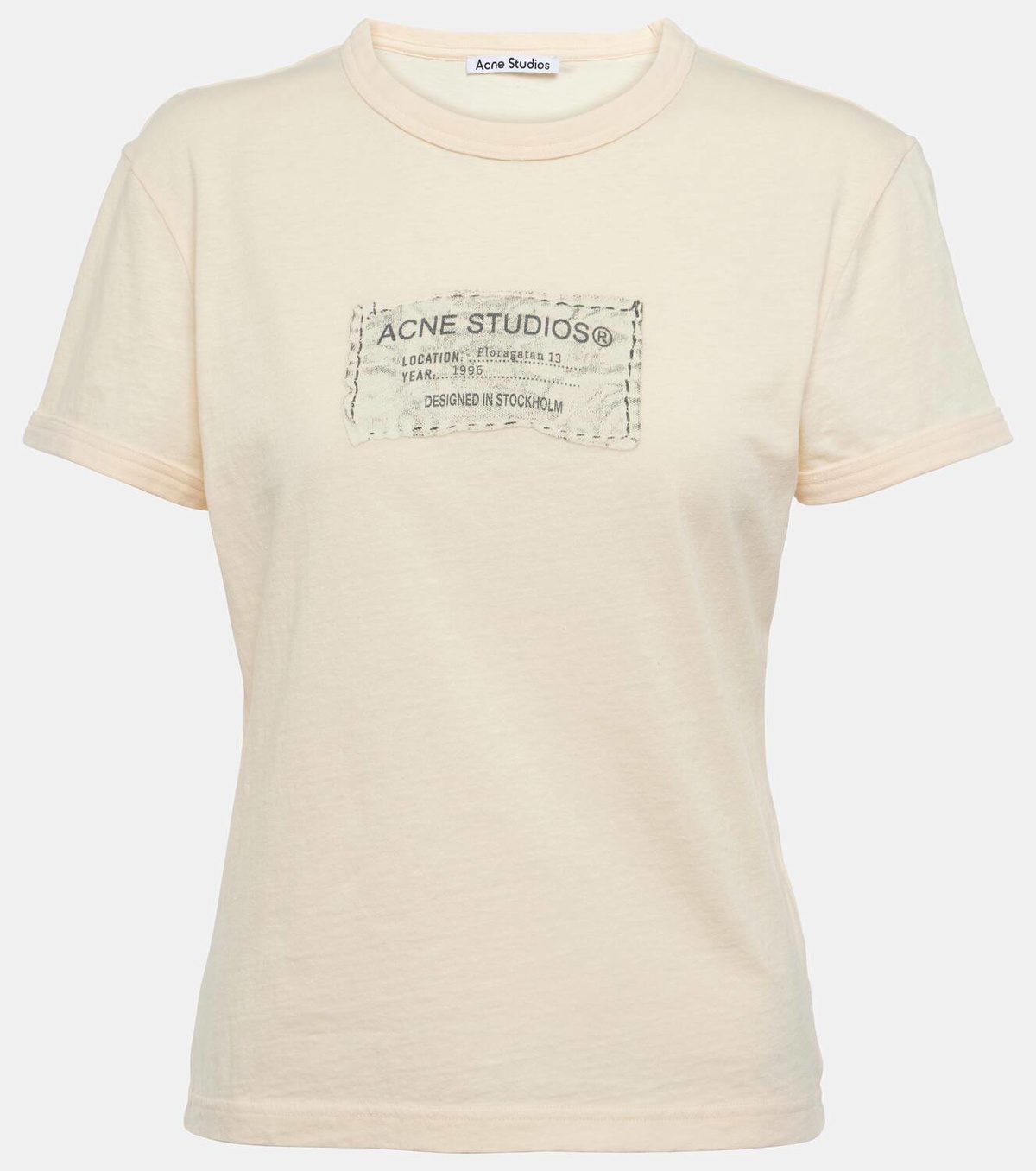 Acne Studios Logo printed cotton jersey T-shirt Acne Studios Acne Studios Logo printed cotton jersey T-shirt Acne Studios