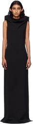Jean Paul Gaultier Black Backless Belt Maxi Dress