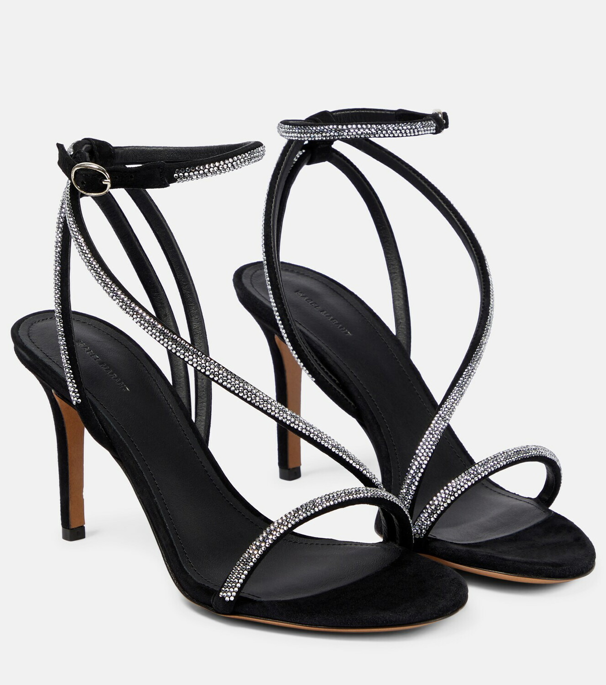 【関税込み】Isabel Marant ブラック Atria ヒールサンダル Isabel Marant - Atria embellished suede sandals Isabel Marant