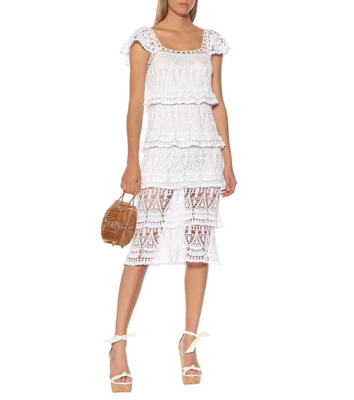 Anna Kosturova Cotillion crochet maxi dress