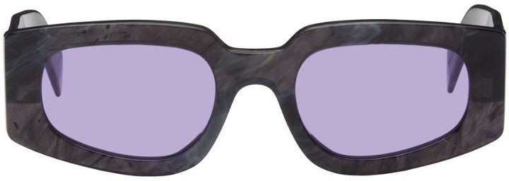 Photo: RETROSUPERFUTURE Black & Gray Tetra Sunglasses