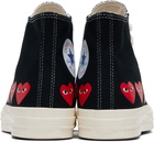 COMME des GARÇONS PLAY Black Converse Edition Chuck 70 Multi Heart Sneakers