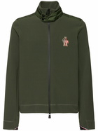 MONCLER GRENOBLE Logo Stretch Tech Zip-up Cardigan