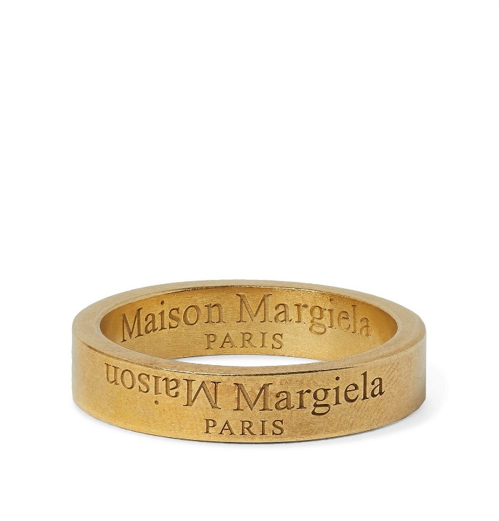 Photo: Maison Margiela - Logo-Engraved Gold-Tone Ring - Gold