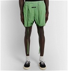 Fear of God - Wide-Leg Belted Iridescent Nylon Shorts - Green