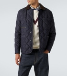 Moncler Quilted denim down jacket