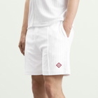 Casablanca Men's Velour Shorts in White