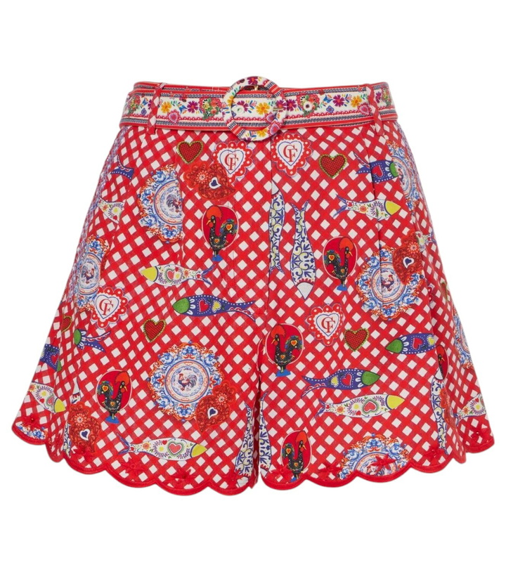 Photo: Camilla Printed scalloped cotton shorts