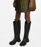 Ganni - Rubber knee-high boots