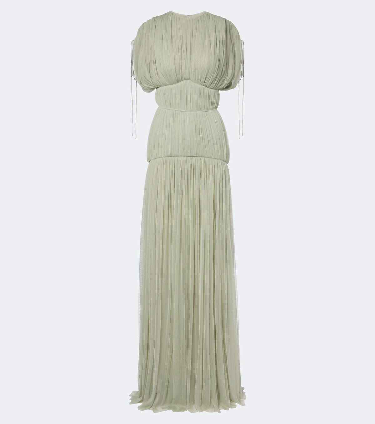 De La Vali Nymera pleated tulle corset gown