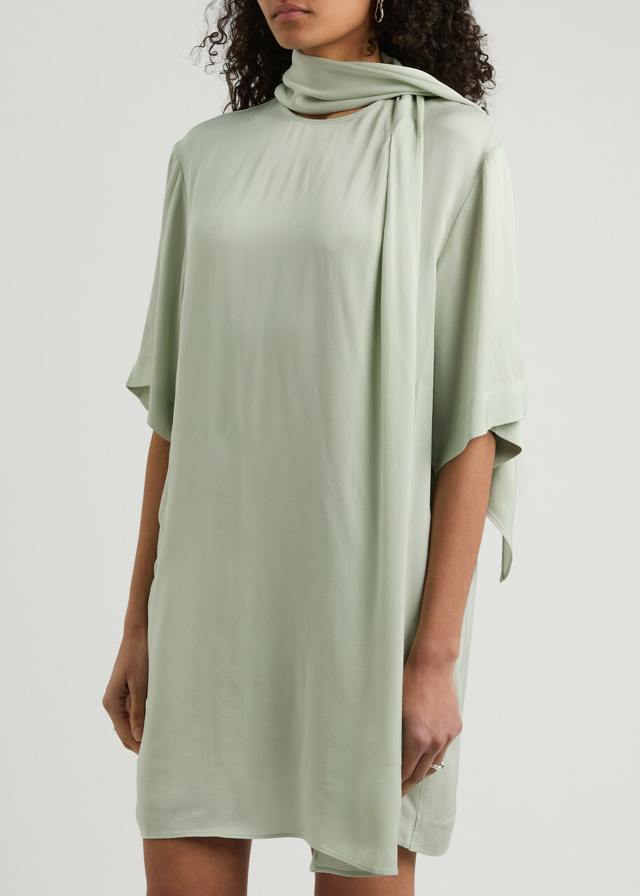 Day Birger ET Mikkelsen Alaia Scarf-effect Mini Dress Light Green