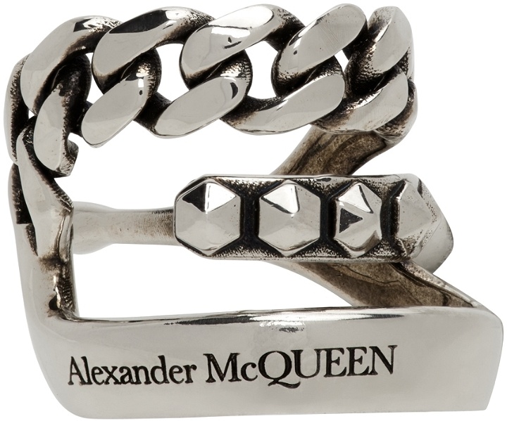Photo: Alexander McQueen Silver Punk Stud Ear Cuff