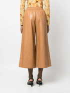 LOEWE - Cropped Wide-leg Leather Trousers