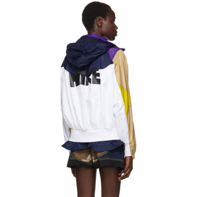 Nike Navy and Multicolor Sacai Edition NRG Ni-02 Hooded Anorak Nike