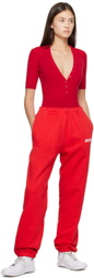 Jacquemus Red Le Papier 'Le Jogging Jacquemus' Lounge Pants